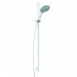 Kludi Freshline 3S zestaw prysznicowy drążek 90 cm słuchawka trzypozycyjna z wężem 160 cm biały/chrom 6794091-00