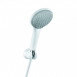 Kludi Freshline 1S zestaw prysznicowy uchwyt punktowy słuchawka jednopozycyjna z wężem 125 cm biały/chrom 6785091-00