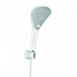 Kludi Fizz 3S zestaw prysznicowy uchwyt punktowy słuchawka trzypozycyjna z wężem 125cm biały/chrom 67 750 91-00