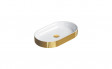 Catalano Horizon umywalka stawiana na blat 60x35 CATAglaze ceramika biały/złoty 160AHZBO
