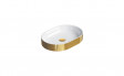 Catalano Horizon umywalka stawiana na blat 50x35 CATAglaze ceramika biały/złoty 150AHZBO