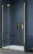 Sanswiss Cadura Gold Line CA13 drzwi wahadłowe jednoczęściowe z elementem stałym lewe 140 cm do wnęki lub ścianki złoty przeźroczyste CA13G1401207