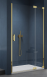 Sanswiss Cadura Gold Line CA13 drzwi wahadłowe jednoczęściowe z elementem stałym prawe 75 cm do wnęki lub ścianki złoty przeźroczyste CA13D0751207