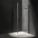 Omnires Manhattan kabina prostokątna 90x100 drzwi 90 cm + ścianka boczna 100 cm L/P przeźroczyste Easy Clean czarny matowy MH9010BLTR