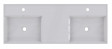 Riho Livit Glaze Top umywalka podwójna 121x46 cm z 2 otworami na baterie biały połysk F70020D