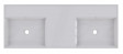 Riho Livit Glaze Top umywalka podwójna 121x46 cm bez otworu na baterię biały połysk F70019