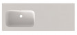 Riho Livit Velvet Top umywalka asymetryczna 120,5x46 cm z otworem na baterię blat z prawej strony biały mat F70048
