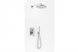 Kohlman Wexpo zestaw prysznicowy podtynkowy z deszczownicą 40 cm chrom QW210TR40