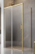 Radaway Idea Gold KDJ kabina kwadratowa 100x100 drzwi przesuwne lewe 100 i ścianka 100 złoty przeźroczyste Easy Clean 387040-09-01L + 387052-09-01R