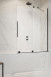 Radaway Furo Black PND II parawan wannowy przesuwny 100 cm prawy czarny przeźroczyste Easy Clean 10109538-54-01R + 10112494-01-01