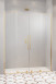 Radaway Furo Gold DWD drzwi wnękowe dwuczęściowe przesuwne 130 cm złoty przeźroczyste Easy Clean 10108363-09-01 + 10111317-01-01