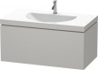 Duravit L-Cube wisząca szafka łazienkowa z umywalką 80x54 cm 2 szuflady beton mat LC6905O0707