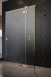 Radaway Essenza Pro Gold KDJ+S kabina trójścienna kwadratowa 80x80x80 drzwi otwierane PRAWE złoty przeźroczyste Easy Clean