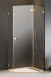 Radaway Essenza Pro Gold PTJ kabina pięciokątna 100x100 pentagonalna PRAWA drzwi otwierane złoty przeźroczyste Easy Clean 10100000-09-01R + 10100300-01-01