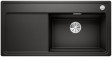Blanco Zenar XL 6 S-F zlewozmywak 1 komora prawa wpuszczana na równi z blatem z drewnianą deską i pojemnikami z korkiem automatycznym kolor czarny 526056