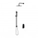Cersanit Crea kompletny zestaw prysznicowy podtynkowy z deszczownicą czarny mat  S952-009