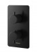 Kohlman Axel Black termostatyczna bateria 2-drożna podtynkowa czarny mat QW432AB