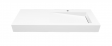 Cristalstone Linea Ideal umywalka 120x45 cm prawa z odpływem liniowym biały satynowy mat U1200-MBPOLB