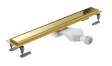 Excellent Stilio Gold odpływ liniowy z rusztem dekoracyjnym 90 cm złoty INEX.1515.900.R.GL