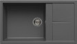 Elleci Unico 410 zlewozmywak 1 komora z ociekaczem wpuszczana w blat K99 ciemnoszary KeratekPlus LKU41099
