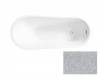 Besco Calima Glam wanna wolnostojąca 170x74 cm akryl srebrna + syfon chrom WAS-170-CSR