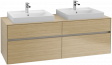 Villeroy&Boch Collaro szafka pod umywalkę wisząca do dwóch umywalek 160x54x50 cm Nordic Oak C02400VJ