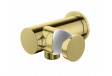 Kohlman Experience Brushed Gold przyłącze kątowe okrągłe z uchwytem złoty szczotkowany QW004AEGDB