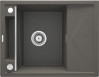Deante Magnetic  zlewozmywak granitowy magnetyczny 1 komora z ociekaczem antracyt metalik ZRMT11A