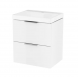 Excellent Blanko szafka z umywalką z otworem 49 cm biały/uchwyty chrom MLEX.6301.490.WH + CENL.6317.500.WH + MLEX.6303.SETCR