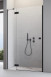 Radaway Essenza DWJ drzwi wnękowe otwierane 90 cm lewe czarny przeźroczyste Easy Clean 1385013-54-01L