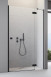 Radaway Essenza DWJ drzwi wnękowe otwierane 80 cm prawe czarny przeźroczyste Easy Clean 1385012-54-01R