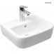 Oltens Vernal mała umywalka wisząca 40x32,5 z powłoką SmartClean biały 41503000