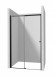 Deante Kerria Plus drzwi prysznicowe przesuwne 140 cm czarny/przeźroczyste TotalWhite Active Cover KTSPN14P