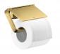 Axor Universal Softsquare uchwyt na papier toaletowy z osłoną złoty optyczny polerowany 42836990