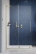 Radaway Furo SL Brushed Gold kabina typu Walk-In ścianka suwana 100 cm lewa złoty szczotkowany przeźroczyste Easy Clean 10306538-99-01L + 10110494-01-01
