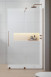 Radaway Furo Brushed Copper kabina typu Walk-In ścianka suwana 80 cm prawa miedź szczotkowana przeźroczyste Easy Clean 10106438-93-01R + 10110394-01-01
