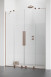Radaway Furo Brushed Copper DWD drzwi wnękowe dwuczęściowe przesuwne 200 cm miedź szczotkowana przeźroczyste Easy Clean 10108538-93-01 + 10111492-01-01
