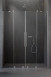 Radaway Furo Brushed Nickel DWD drzwi wnękowe dwuczęściowe przesuwne 150 cm nikiel szczotkowany przeźroczyste Easy Clean 10108413-91-01 + 10111367-01-01