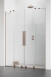 Radaway Furo Brushed Copper DWD drzwi wnękowe dwuczęściowe przesuwne 130 cm miedź szczotkowana przeźroczyste Easy Clean 10108363-93-01 + 10111317-01-01