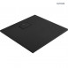 Oltens Bergytan brodzik 80x80 cm kwadratowy konglomerat RockSurface czarny mat 17100300