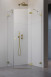 Radaway Essenza Pro Brushed Gold PTJ kabina pięciokątna 80x80 drzwi otwierane prawe złoty szczotkowany Easy Clean 10100000-99-01R + 10100100-01-01
