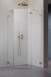 Radaway Essenza Pro Brushed Gold PTJ kabina pięciokątna 90x80 drzwi otwierane prawe złoty szczotkowany Easy Clean 10100000-99-01R + 10100600-01-01
