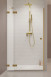 Radaway Essenza Pro Brushed Gold DWJ drzwi wnękowe otwierane 130 cm prawe złoty szczotkowany Easy Clean 10099130-99-01R