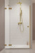 Radaway Essenza Pro Brushed Gold DWJ drzwi wnękowe otwierane 90 cm lewe złoty szczotkowany Easy Clean 10099090-99-01L