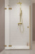 Radaway Essenza Pro Brushed Gold DWJ drzwi wnękowe otwierane 80 cm lewe złoty szczotkowany Easy Clean 10099080-99-01L