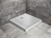 Radaway Doros C Compact Stone brodzik kwadratowy płaski 100x100 zintegrowana obudowa biały SDRC1010-05-04S