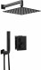 Deante Box Nero zestaw podtynkowy z termostatem i deszczownicą kompletny czarny BXYZNEAT