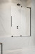 Radaway Furo SL Black PND II parawan wannowy przesuwny 100 cm prawy czarny przeźroczyste Easy Clean 10309538-54-01R + 10112494-01-01
