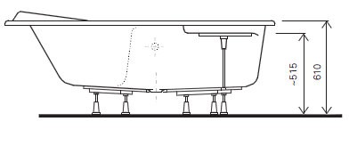 Ravak podpora nogi uniwersalne do wanny Rosa I , Rosa 2, Rosa 95 GPX2240140