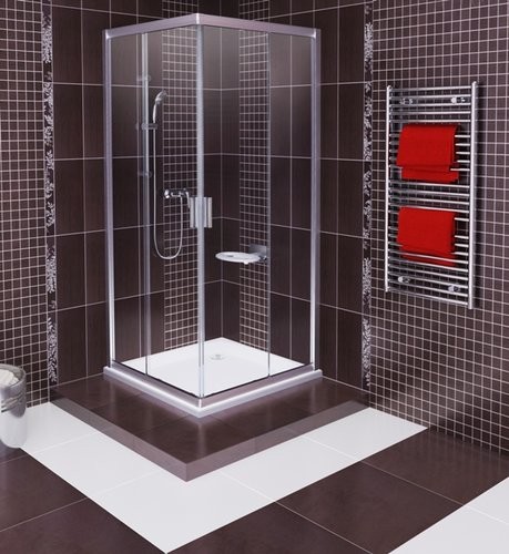 Ravak Blix kabina kwadratowa 90x90 drzwi przesuwne satyna przeźroczyste ANTICALC BLRV2